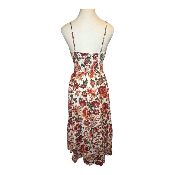 Abercrombie & Fitch Linen Blend Floral Button Front Maxi Dress XS Summer Boho - Picture 6 of 11